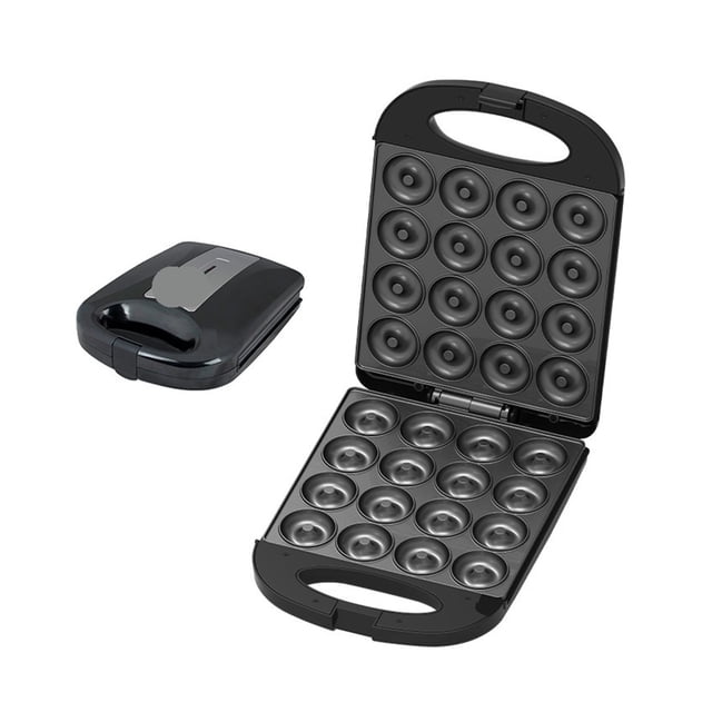 16-Hole Electric Griddle Donut Maker - Double-Sided Heating Non-Stick Breakfast & Dessert Machine ,Easy to Operate
