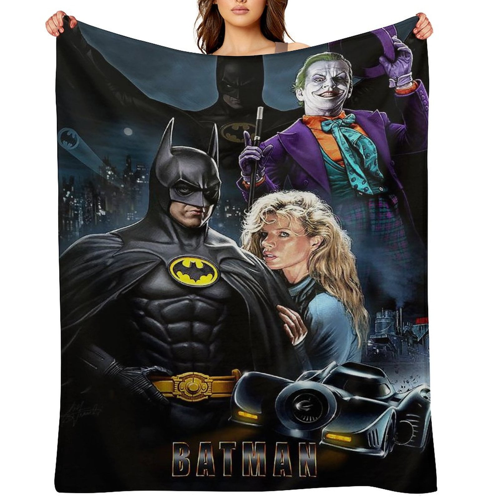 Batman Adult Fleece Comfy Throw - 48 x 71 Blanket with Sleeves