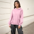 thumbnail image 3 of Women's Fashion Lightweight Long Sleeve Pullover with Pockets Preppy Graphic Hoodie with Bow Print for Everyday Wear,Pink,2XL, 3 of 7