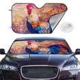 thumbnail image 2 of Uemuo Rooster Oil Painting Pattern Accordion Car Windshield Sun Shade, Foldable Reflective Sun Visor for Car, Reflector Windshield Sunshade-Small, 2 of 7