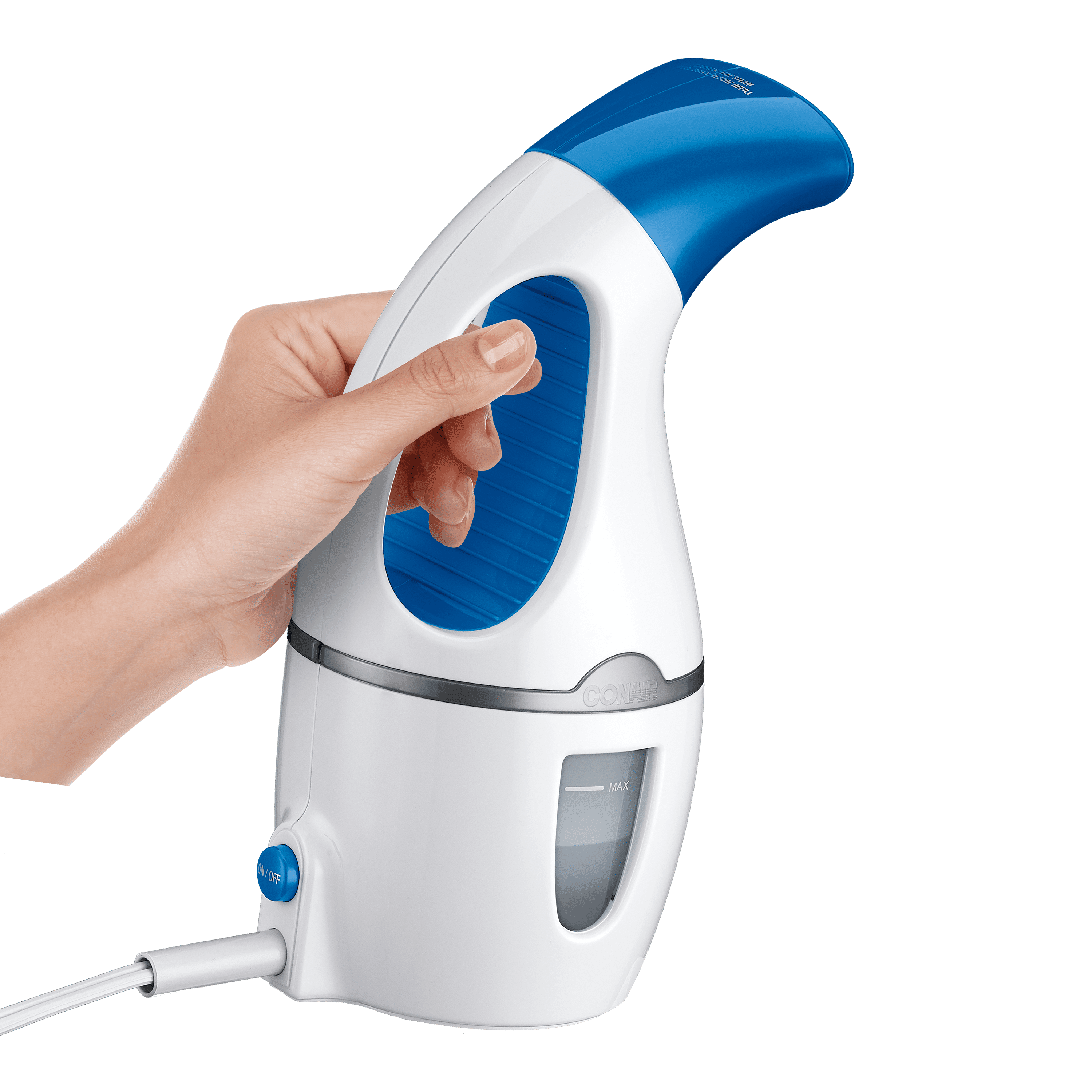 Conair Complete Steam Hand Held Fabric Steamer; White / Blue