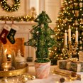 thumbnail image 5 of Christmas Tabletop Tree Decor, Potted Artificial Tree Ornament with Rustic Distressed Planter and Natural Inspired Texture, Decorative Accent for Mantel Shelf Side Table and Indoor Home Display, 5 of 8
