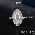 thumbnail image 2 of K-KED Charm Engagement Party Gift Women Cubic Zirconia 925 Silver Filled Rings Sz 6-10-8, 2 of 6