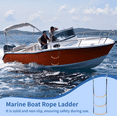 thumbnail image 3 of Marine Boat Rope Ladder, 3-Step Portable Rope Boarding Ladder, Folding Climbing Ladder for Inflatable Boat, Sailboat, Kayak, Canoeing, Motorboat, 3 of 7