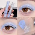 thumbnail image 2 of Sombra de ojos líquida de doble cabeza, lentejuelas mate, maquillaje de ojos nacarado, brillo, gusano de seda azul-verde, sombra de ojos cosmética Gao Jinjia LED, 2 of 2