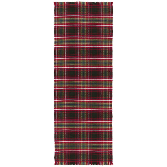 Better Homes & Gardens Green Corin Plaid Woven Indoor Runner Rug, 30"x84"