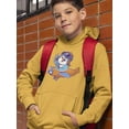 thumbnail image 2 of Cute Blue Bird Riding Airplane Hoodie Juniors -Image by Shutterstock,  x-Large, 2 of 4