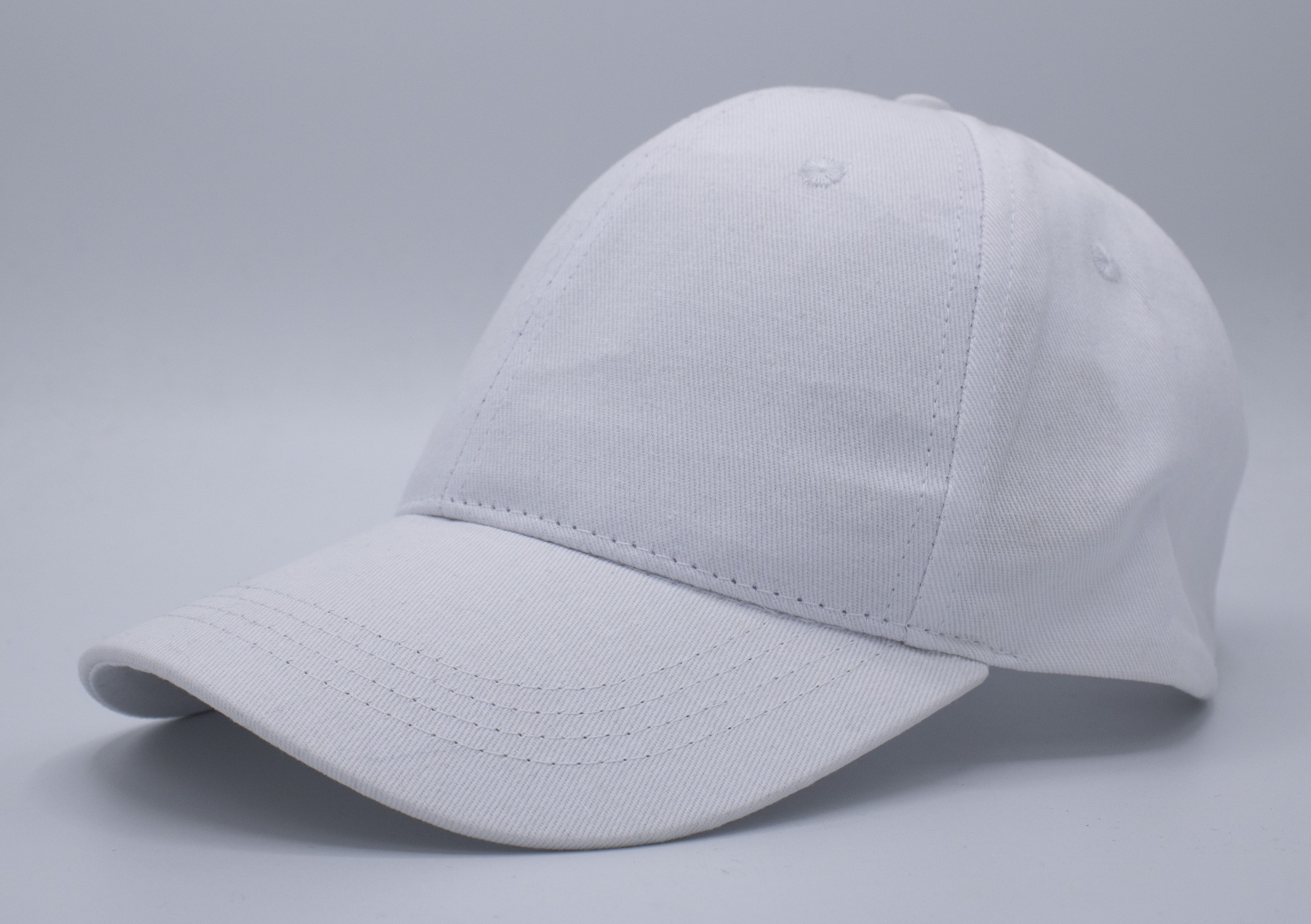 10 x White Adjustable 100% Cotton Baseball Cap Hat New 