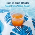 thumbnail image 3 of MQHUAYU Inflatable Pool Floating - Tanning Pool Float with Cup Holders，Blow up Beach Pool Party Toys Floating Chair for Lake Lounge Float, 3 of 10