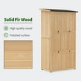 thumbnail image 6 of MCombo Outdoor Wooden Storage Cabinet, Garden Tool Shed w/ Latch, Outside Tools Wood Cabinet Double Doors, 6 of 7