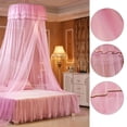 thumbnail image 2 of Cortina de Cama de Poliéster Duradera EOTVIA Mosquitera de Cama Redonda 65x270x1100cm, 2 of 8