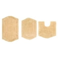 thumbnail image 6 of Home Weavers Waterford Collection 100% Cotton Non-Slip Bathroom Rug Set Machine Washable Bathroom Rug-17"x24", Bath Rug- 21"x34", U Shaped Contour- 20"x20", Yellow Color 3 Piece Bath rug set, 6 of 8