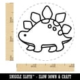 thumbnail image 2 of Baby Nursery Stegosaurus Dinosaur Self-Inking Rubber Stamp Ink Stamper - Yellow Ink - Small 3/4 Inch, 2 of 7
