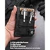 VIPERADE VE18N-M EDC Pouch, Pocket Wallet with 3 EDC Slots+2 Zipper Pockets, 1 Large Pocket for Notebook or Cellphone, Slim EDC Pocket Organizer for Men (Black)
