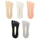 thumbnail image 1 of 5 pares de calcetines de color liso para mujer, transpirables, de corte bajo e invisibles., 1 of 4
