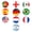 10PCS Argentina, variant on 10PCS United States Flag Pin Round 1 Inch,Lapel Pins Souvenir Badge for Hat Clothes Backpack,County Flag Brooch Accessories Party Favors,Patriotic Pin Accessories for Men/Women