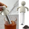 thumbnail image 2 of Clearance! Half Body Doll Tea Infuser.Human Shaped Tea Strainer Tea Bag 304 Stainless Silicone Tea Strainer Food Storage,C, 2 of 4