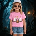 thumbnail image 2 of Toddler Boys Girls Halloween T-Shirt Tis The Season Shirts Kid Pumpkin Ghost Tees Spooky Season Outfits Fall Tops Size for 2-3 Years,Pink, 2 of 5