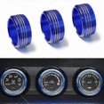 thumbnail image 2 of 3Pcs Blue AC Climate Control Knob Ring Covers Compatible for , , , Forester, XV Crosstrek, 2 of 4