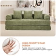 thumbnail image 5 of AOOWOW 82.5” Oversized Double Lounge Chaise,velvet Sofa Bed,Upholstered Boneless Cloud Sofa Deep Seat,No Assembly Required,Green, 5 of 9
