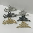 thumbnail image 6 of New 2023 Halloween Spider Skeleton Hair Claw Clips for Women Jewelry Accessories Black Silver Gold Large Barrette Party Headwear (A-Black Gun), 6 of 7