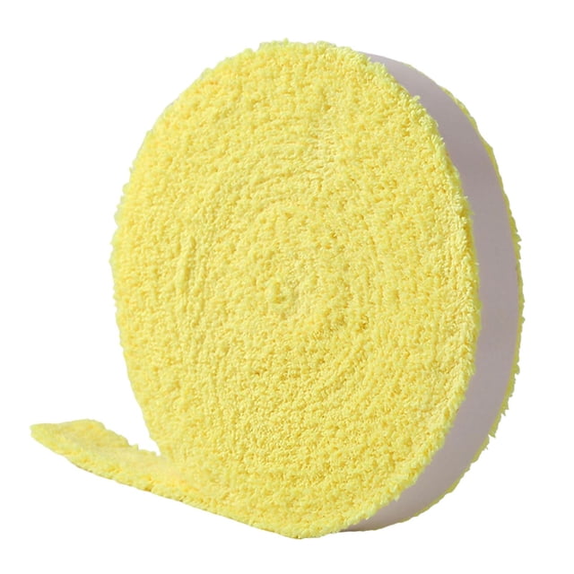 Lipstore Badminton Towel Grip Absorbent Breathable AntiSlip Badminton Racket Overgrip Yellow