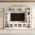 thumbnail image 3 of LiviNest All-in-One Entertainment Center for Living Room: 5-in-1 TV Stand with Bookshelves & Glass Doors - 80 Inch TV Console Unit with 176lbs Capacity & Anti-Tip Safety for Family Homes, 3 of 6