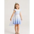 thumbnail image 2 of Vestido de princesa reina de las nieves WonderBabe con capa 1-2T, 2 of 6