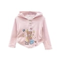 thumbnail image 3 of Abtuhar Fall Hooded Pullover Tops for Toddler Kids Girls Boys Print Crew Neck Long Sleeve Tops for 3-10 Years, 3 of 5