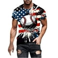 thumbnail image 1 of Camisetas Casuales Impresas de Manga Corta en el Patrón de Rayas, Camisetas Ligeras de Algodón a Rayas para Hombres, 1 of 5