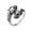 Silver, variant on Ring Open Size Gold Silver Skull Punk BOHO Scary Snake Jewellery Halloween Gift-Gold