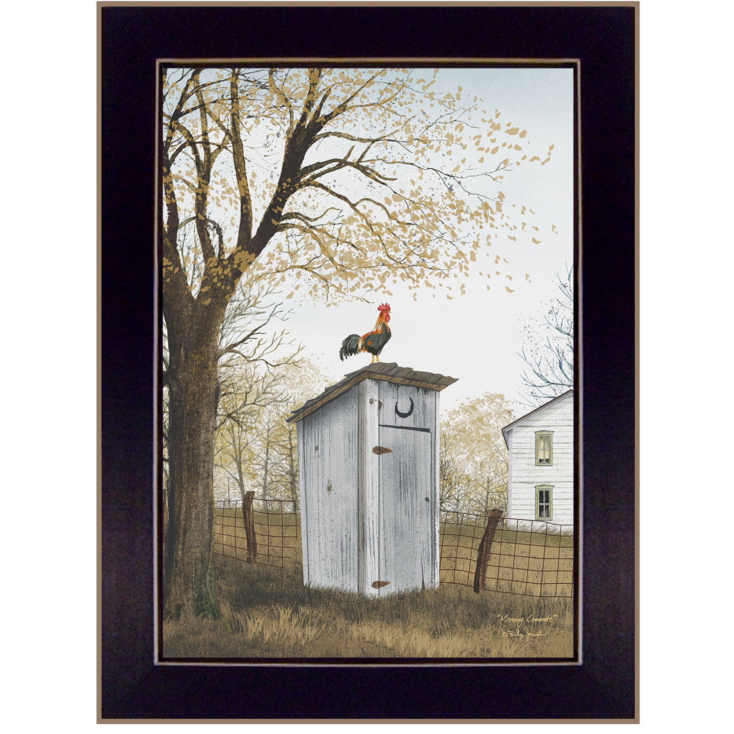 Double Seat Outhouse Barn Farm Canvas Country Decor Billy Jacobs Americana 