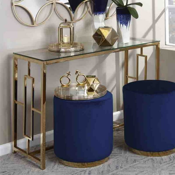 Sagebrook Home Gold Metal Console Table