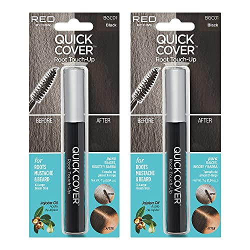 RED by Kiss Quick Cover Root Touch Up Mascara 2PCS WaterResistant