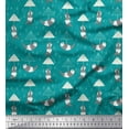 thumbnail image 1 of Soimoi Rayon Fabric Raindrops,Umbrella & Panda Kids Print Fabric by The Yard 42 Inch Wide, 1 of 1