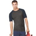 thumbnail image 4 of All Sport B81107633 Performance Raglan T-Shirt, Dark Grey Heather & Sport Navy - Small, 4 of 5