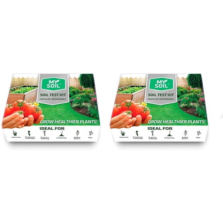 MySoil - Soil Test Kit 2 PACK | Grow the Best Lawn & Garden | Complete & Accurate Nutrient and pH Analysis with Recommendations Tailored to Your Soil and Plant Needs