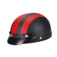 thumbnail image 2 of Casco de Bicicleta PU Cuero Absorción de Choque Transpirable Casco de Patineta Portátil de Verano para Motos para Patinar Bicicleta de Montaña Rojo negro, 2 of 8
