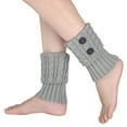 thumbnail image 6 of STETMN Women's Crochet Knitted Boot Socks Short Leg Warmers Boot Covers Button Decor Trendy Sock, 6 of 6