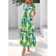 thumbnail image 4 of Vestido largo PRETTYGARDEN para mujer, verano 2025, estilo bohemio, floral, verde, 4 of 9