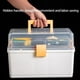 thumbnail image 4 of Caja de Aparejos Pequeña con 2 Bandejas Organizador de Hardware Caja de Almacenamiento Multiusos Portátil para Refrigerios Tornillos Tuercas Caja de Señuelos B, 4 of 5