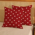 thumbnail image 2 of Valentine''s Day Pillow Covers 20x20 Inch Set of 2, Red Love Heart Valentines Throw Pillows Valentines Decor Square Red Pillowcase Anniversary Decorative Outdoor Cushion Case for Sofa Couch, 2 of 6