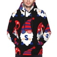 thumbnail image 4 of KLL 4th of July Gnomes Print Mens Hoodie Long Sleeve Casual Pullover Hooded Sweatshirt Fashion Drawstring Hoodies with Pocket-Medium, 4 of 6
