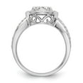 thumbnail image 2 of 14K White Gold Ring Band Engagement Diamond Round Complete Cluster, Size 5, 2 of 7