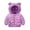 Purple, variant on Generic Children'S Thickened Hooded Winter Jacket Toddler Kids Baby Boys Girls Winter Down Coats Cute Bear Ears Coats With Hoods Cartoon Lightweight Jacket Outwear Baby Girls Boys Coat