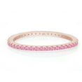thumbnail image 2 of AFFY Simulated Pink Tourmaline Full Eternity Band Ring 14k Rose Gold Over Sterling Silver-7, 2 of 6