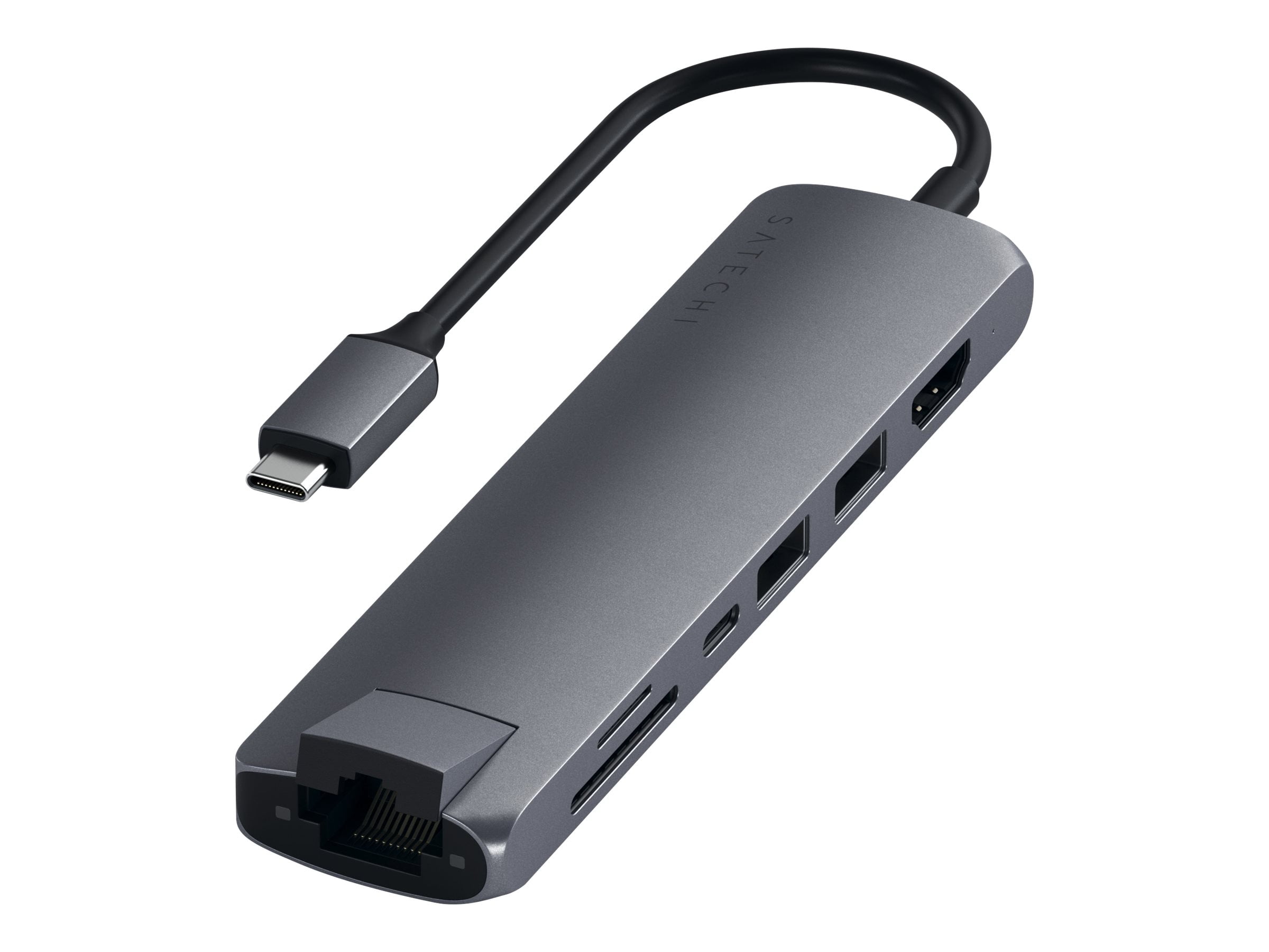 Satechi USB-C Slim with Ethernet Adapter - Docking station - USB-C HDMI - GigE - Walmart.com