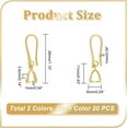 thumbnail image 2 of 1box 4 sets 2 colors Brass Earring Hooks with Ice Pick Pinch Bails Mixed color 28mm Pin: 1mm 2 sets/color, 2 of 5