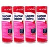 4 Pack - LEADER Glucose Tablets, Energy and Blood Sugar Support, Raspberry Flavor, 10 Count Travel Size