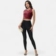 thumbnail image 6 of Women's Sleeveless Sequin Crop Top with Round Neckline and Sparkle Embellishment - XX Large, Burgundy, 6 of 7